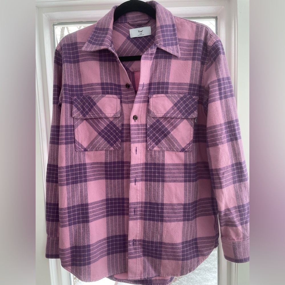 2-Aritzia TNA Plaid Oversized Button-Up Shirt -2 items